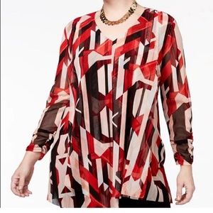 Alfani woman geometric top 3X